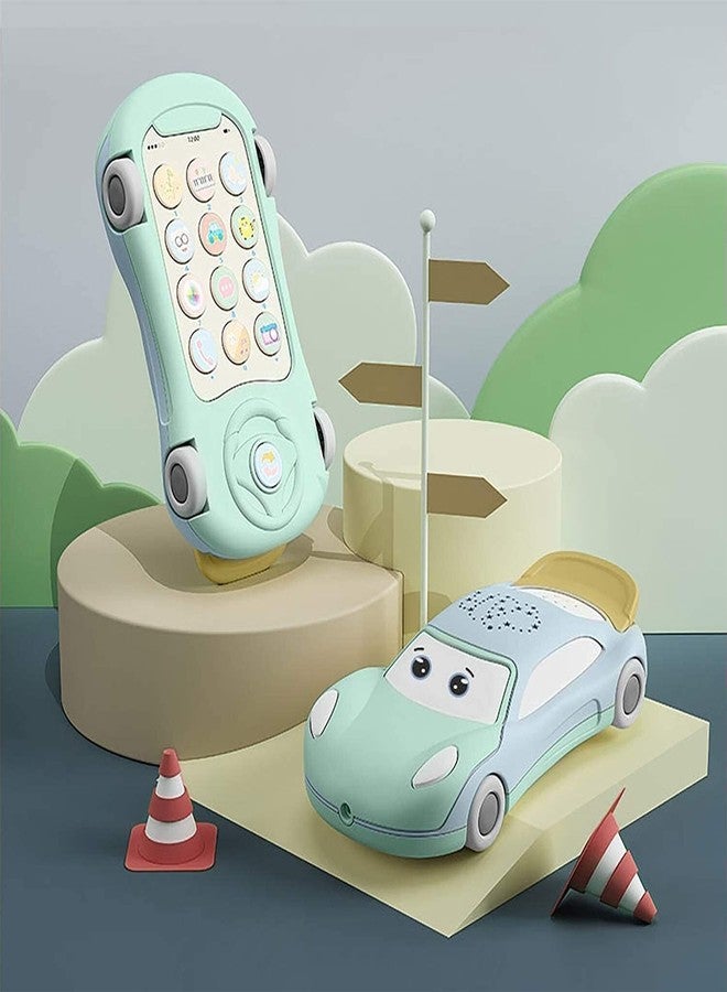 VALUEVIBES 2-in-1 Baby Learning Cell Phone Toy - Musical Mobile Phone with Lights & Sounds (Blue) - Image 2